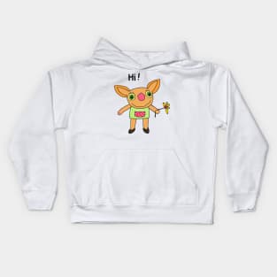 Hi! A cute fantasy figure with a flower in it’s hand. Kids Hoodie